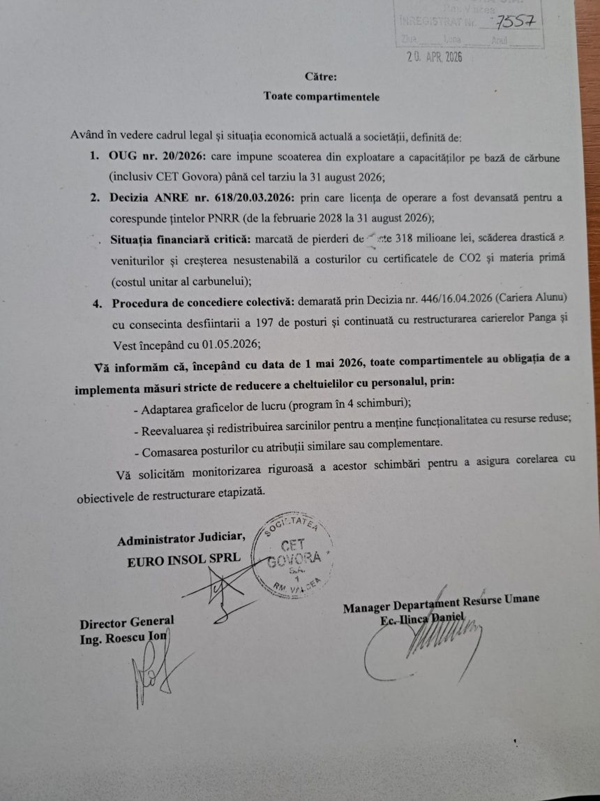 Masacru social la CET Govora Sute de oameni concediati cine va raspunde pentru familiile lasate in somaj PSD a dat unda verde