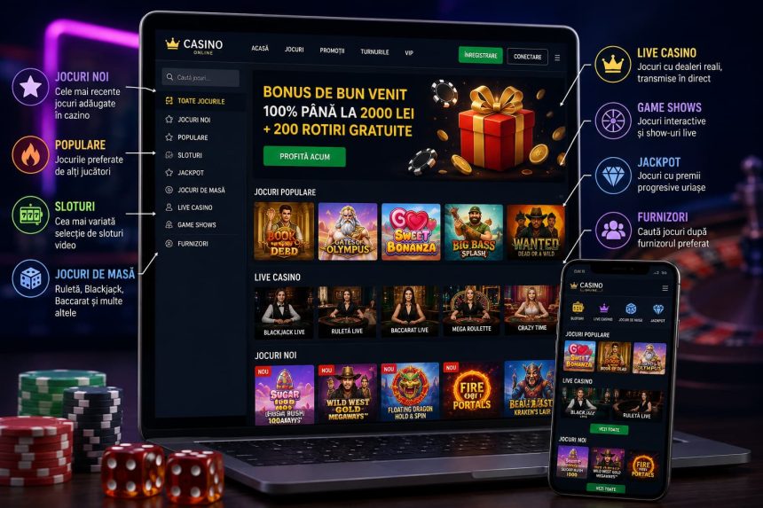 Cum sunt structurate jocurile intr un cazino online modern