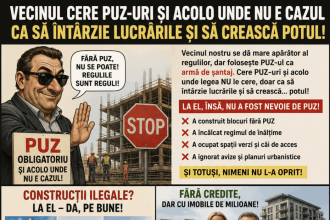 PAMFLET Vecinul expertul in PUZ uri pentru altii solicit a hartii inutile si intarzie lucrarile iar pentru el regulile au fost mai flexibile