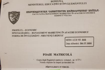 Virgil Pirvulescu si doctoratul in CET Govora intre nota 5 si lectiile zilnice despre incalzire centralizata