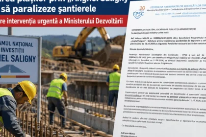 Constructorii: stoparea plăților „Anghel Saligny” poate bloca șantierele