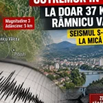 Cutremur în Vâlcea, la 37 km de Râmnicu Vâlcea, produs la mică adâncime